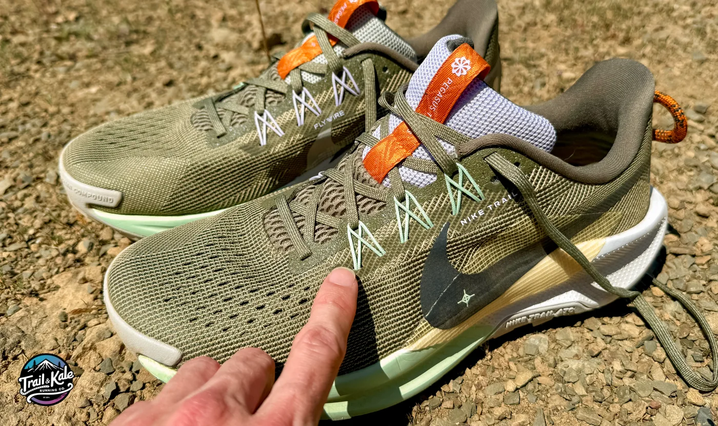 Nike FlyWire eyelets create a nice fit with stretch as you feet expand and move during a run