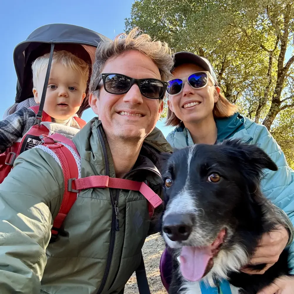 A Family hike with mum, dad, and Kepler