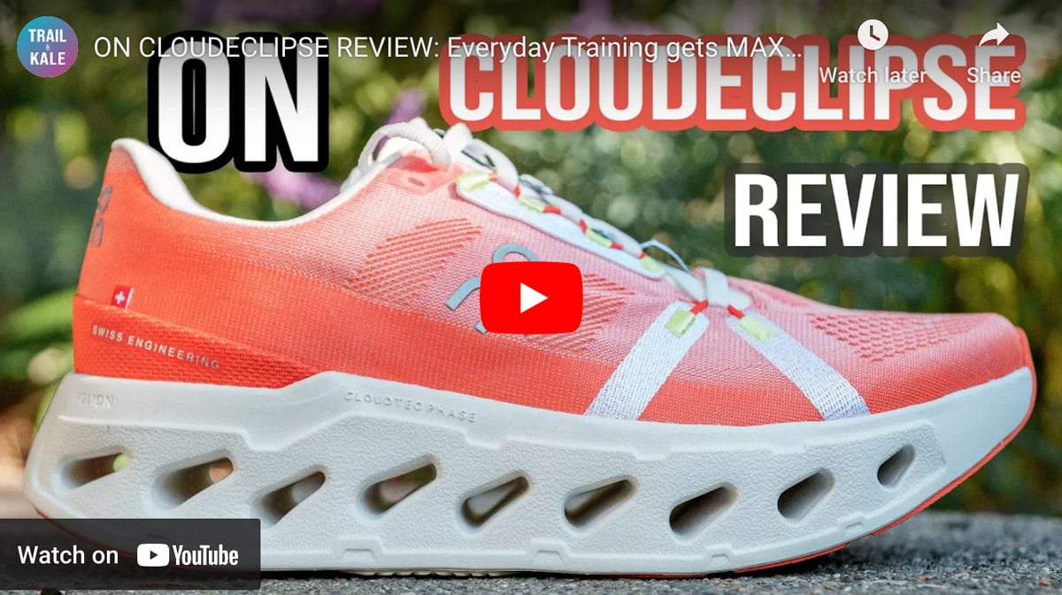 On Cloudeclipse review YouTube thumb cushioned running shoes