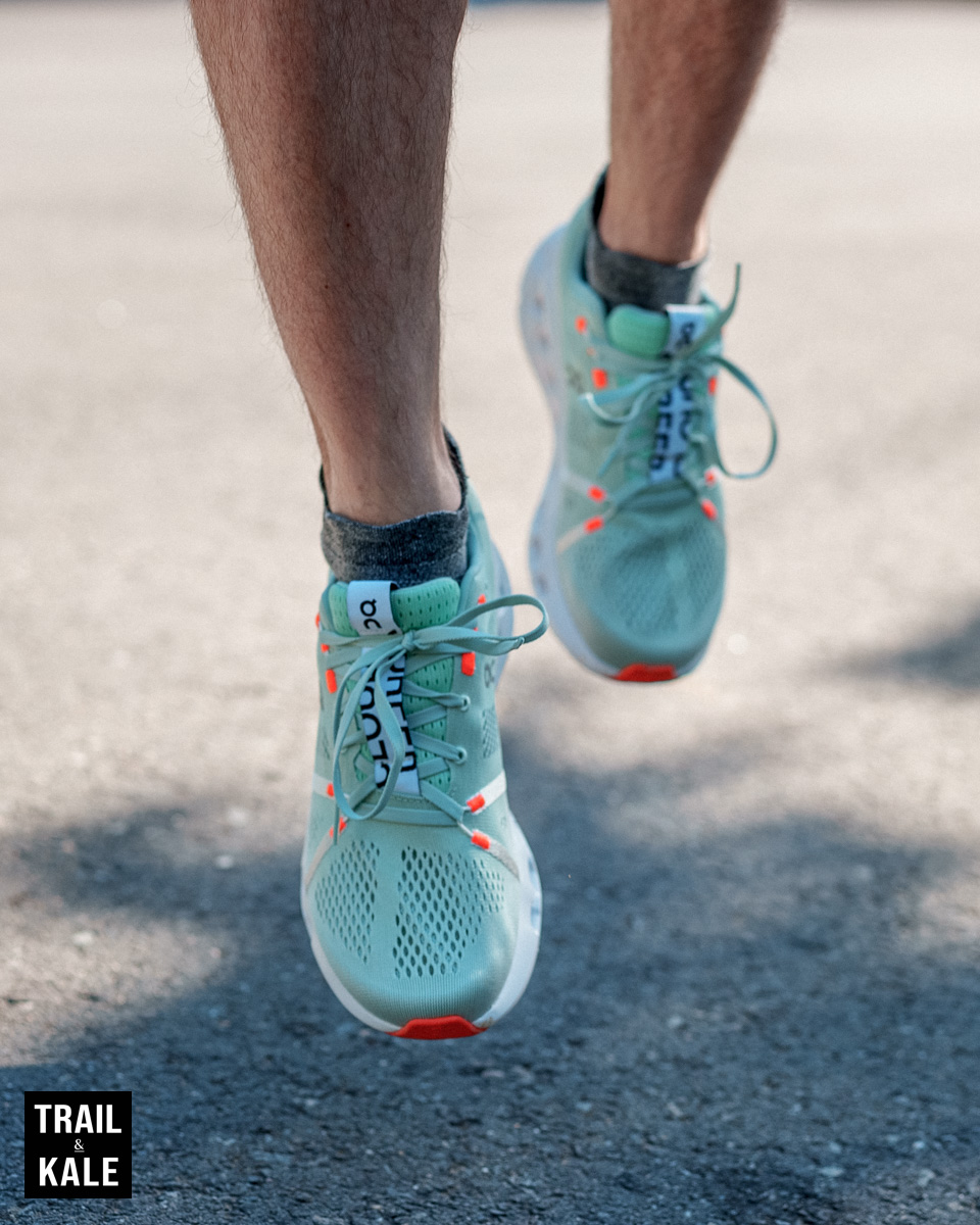 On Cloudsurfer Review | On's shoe that started it all - yes it does feel like I'm floating when running in the Cloudsurfer 7, hence the hovering creativity in this photo ;)