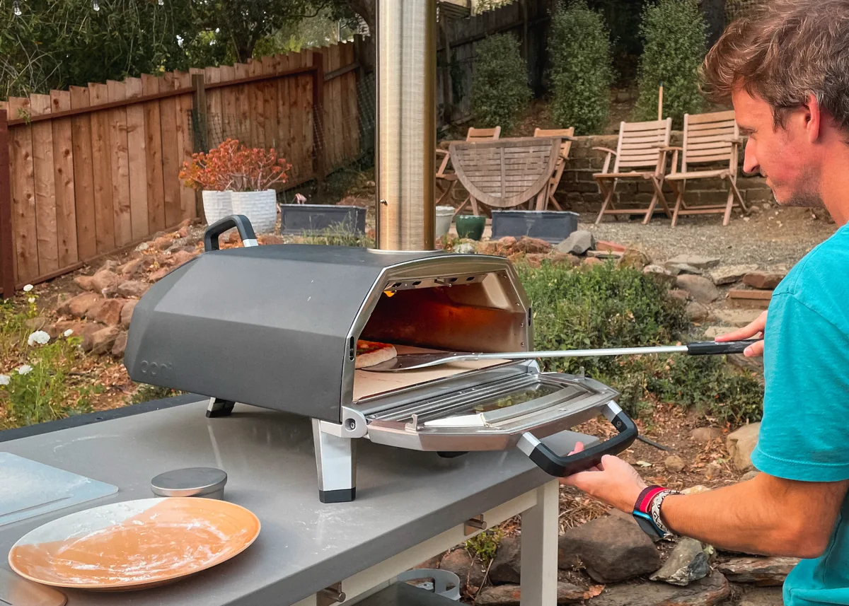 It’s important to rotate your pizza periodically as it bakes. That’s what the turner is for! Maybe I’ll become a pizza cook one day – it’s certainly fun making pizzas! 🙂
