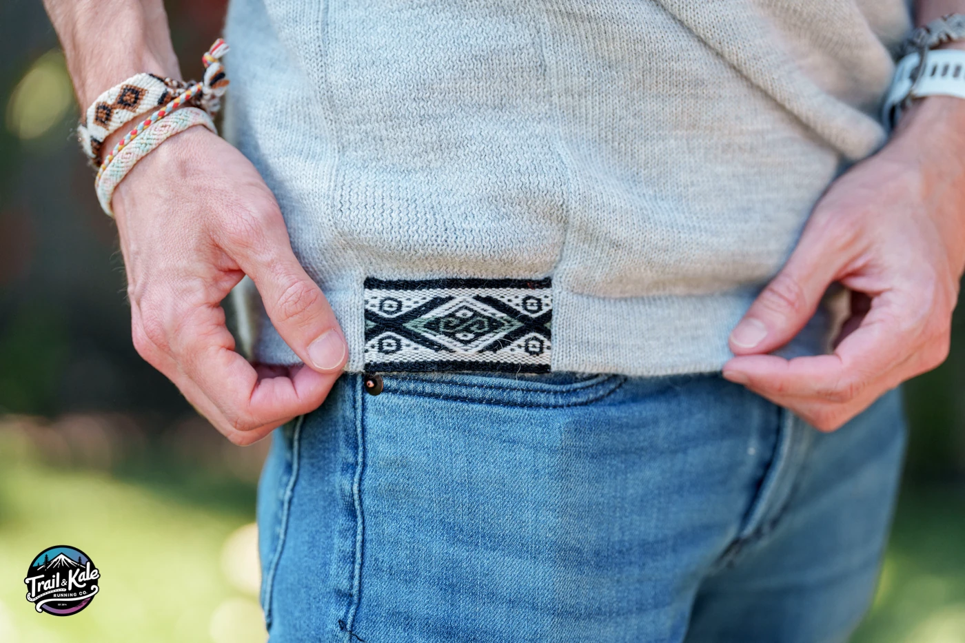 Peruvian design detail on the PAKA Hoodie