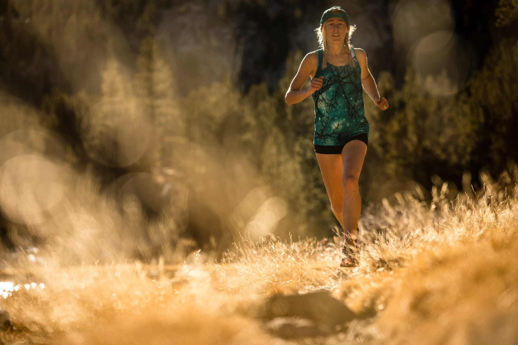 Morgan Gonzalez, trail running - Rock Creek, Sierra Nevada Mountains, California