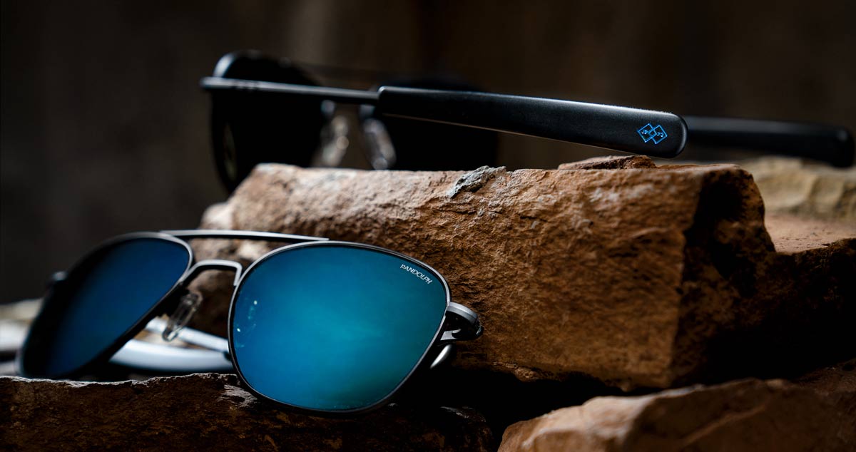 randolph aviator matte black with polarized cobalt lenses trail and kale 5