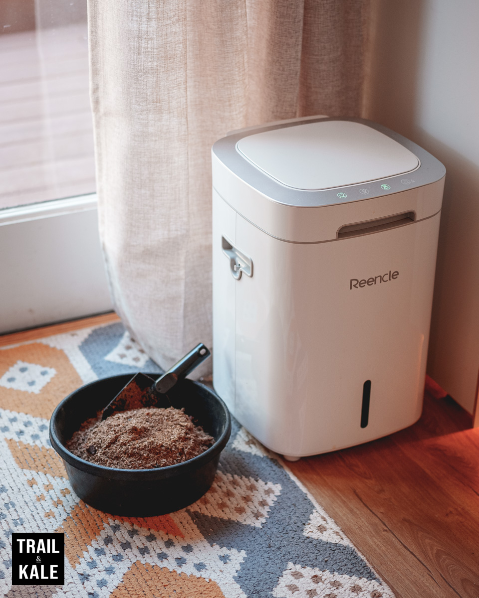 Reencle Review - The Prime indoor electric composter - Trail & Kale