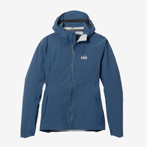 REI Co Op Swiftland H2O Womens running jacket on grey 2