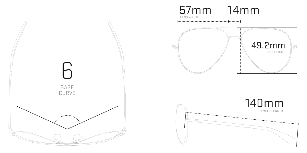 ROKA Phantom Ti 57mm size ROKA Phantom Ti 57mm size