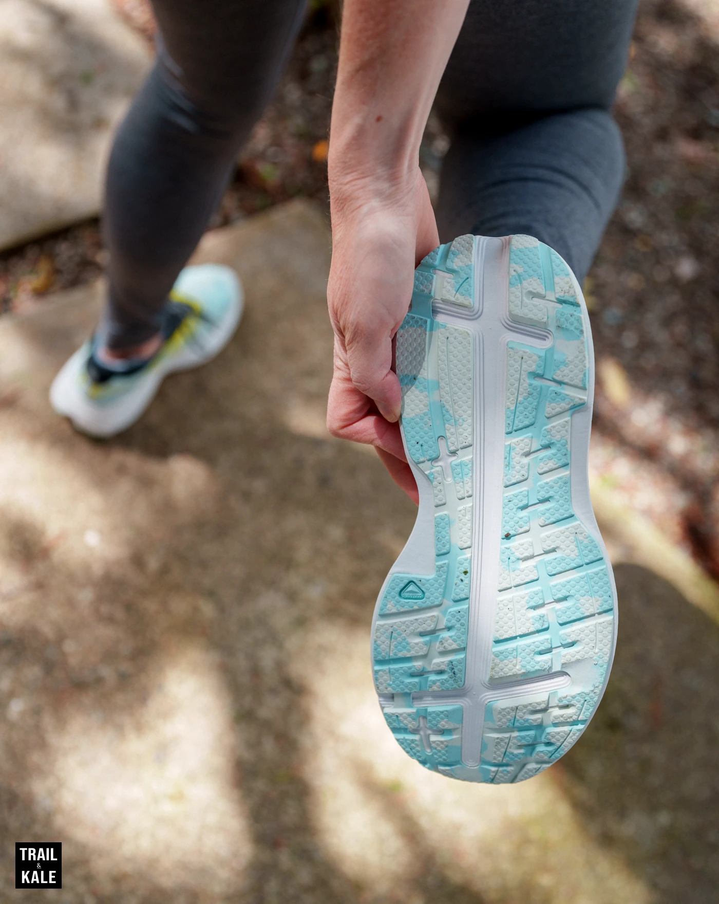 The grippy Contagrip outsole on the Salomon Aero Glide 2