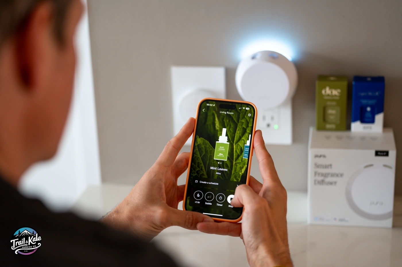 Me suing the Pura App with the Pura 4