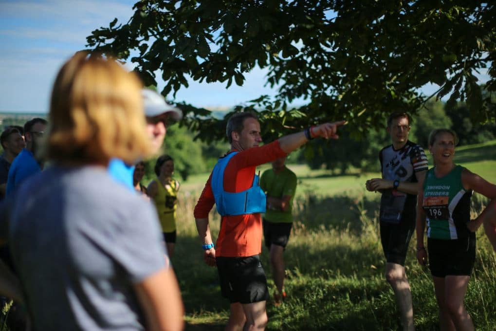 Matt Ward running a Trail Running Workshop at Salomon Sunset Series Bristol
