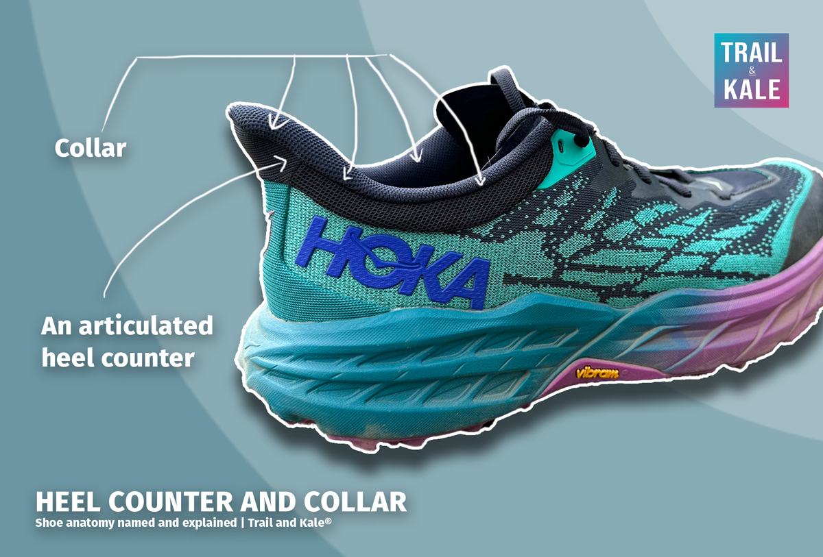 The Heel counter and collar parts of a shoe