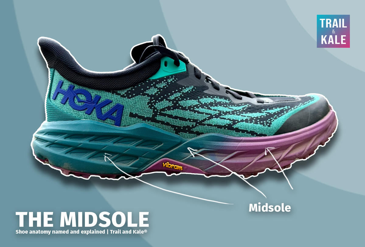 The midsole part of a shoe