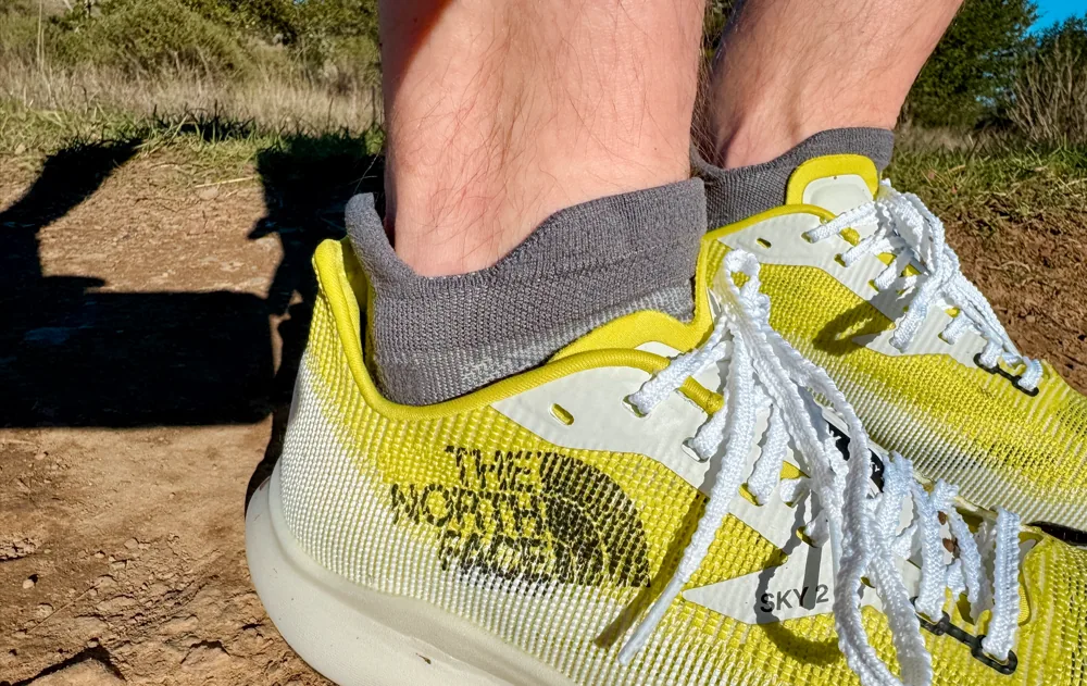 The North Face VECTIV Sky 2 collar walls sit high and lack soft cushioning