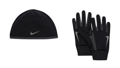 therma fit womens running hat and gloves