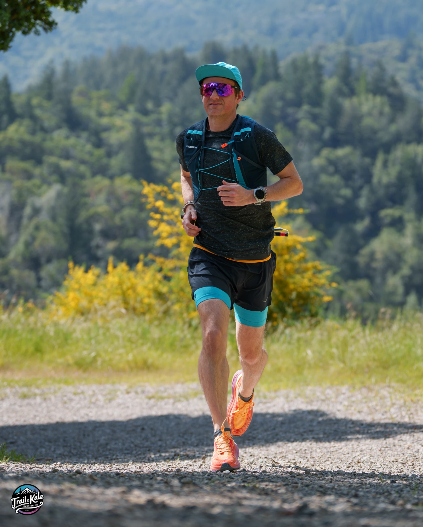 This photo of me running is a great example of how minial they are when folded down, you can see them attached to my running belt behind my back.