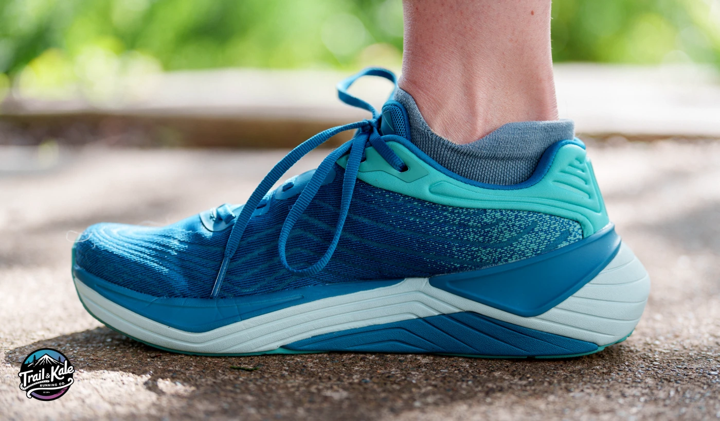 The inside of the midsole contains light stability to help prevent inward foot roll as you run in the Ultrafly 5s.