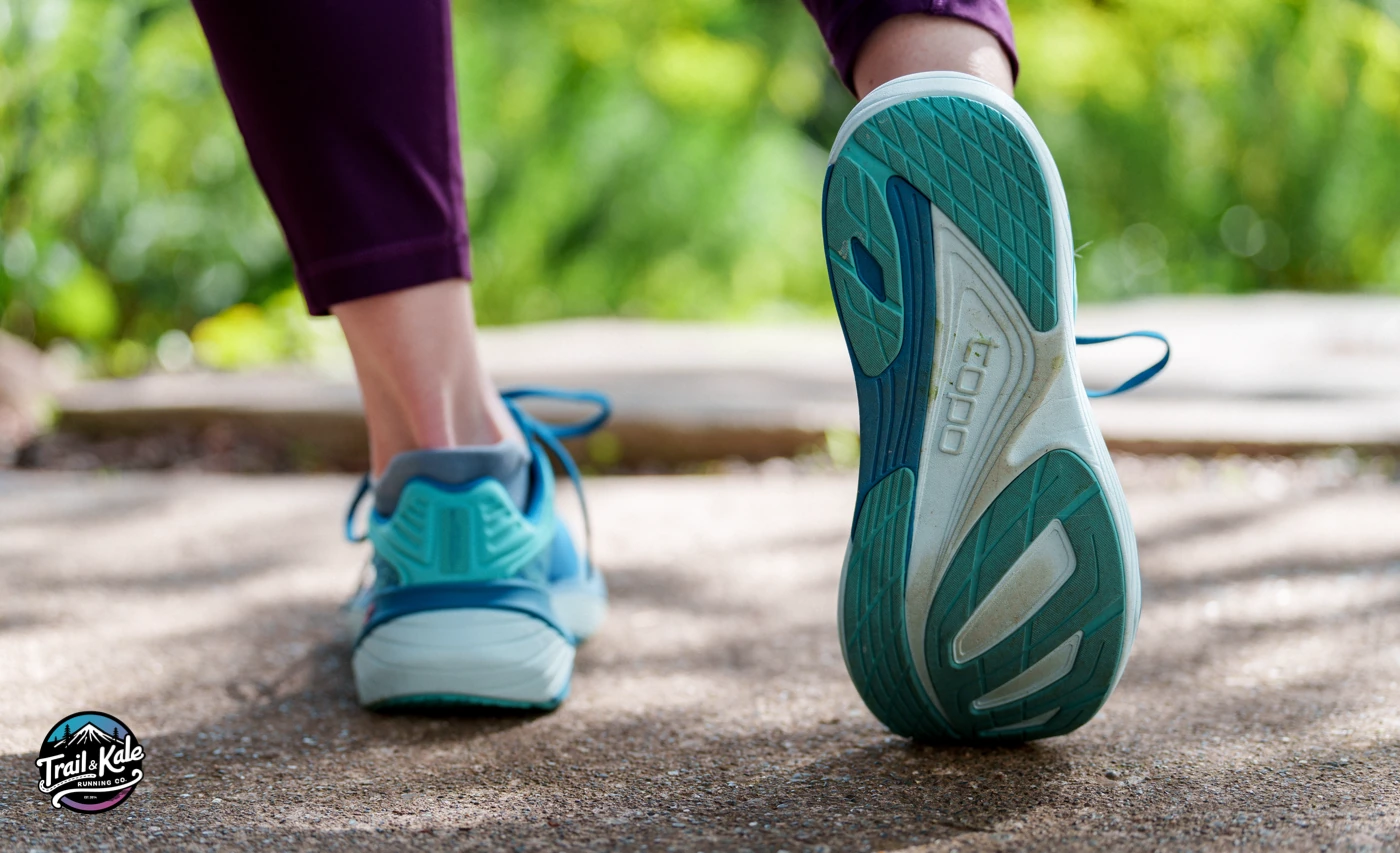 The outsole on the Topo Ultrafly 5 provides good coverage for walking and standing, as well as running