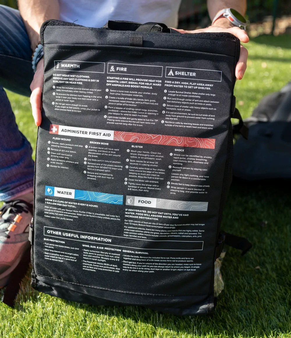 SEVENTY2 Pro Survival System printed inventory