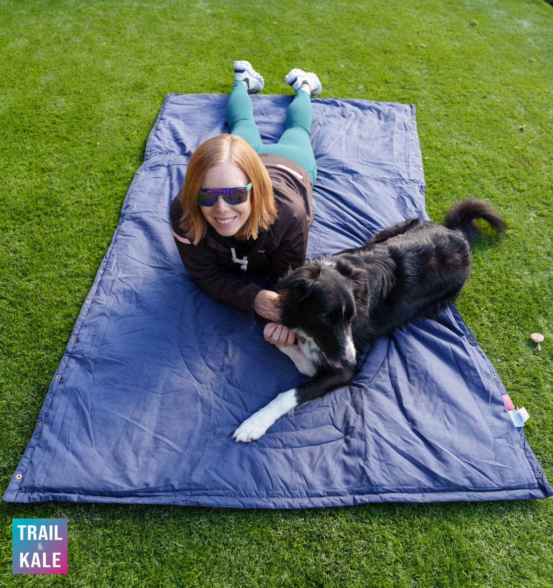 The Voited Trooper converts to a large blanket - outer-side down is best for water-resistance and insulation