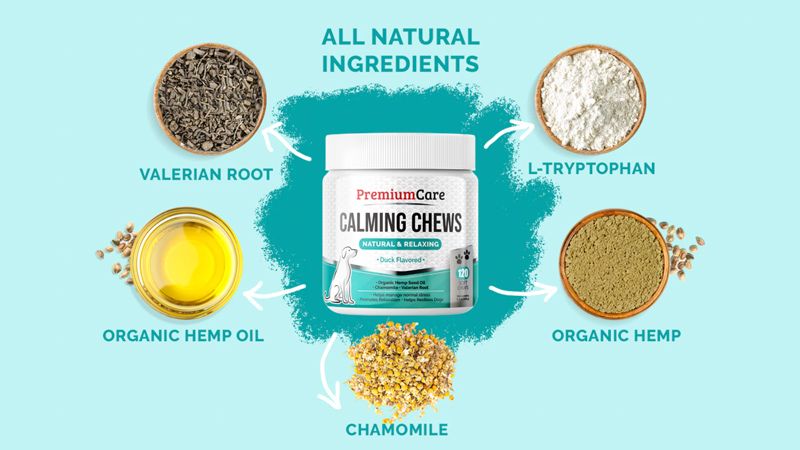 Premium Car Calming Chews For Dogs Brand Feature Trail and Kale