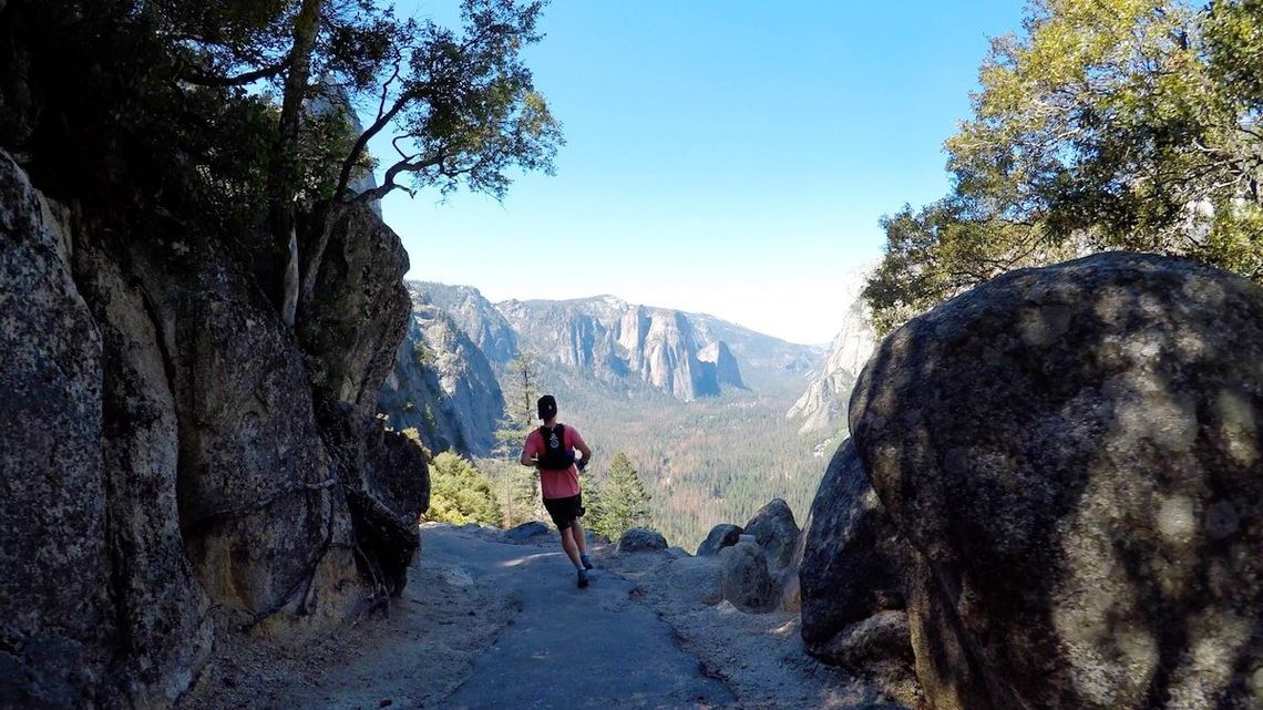 Running in Yosemite National Park