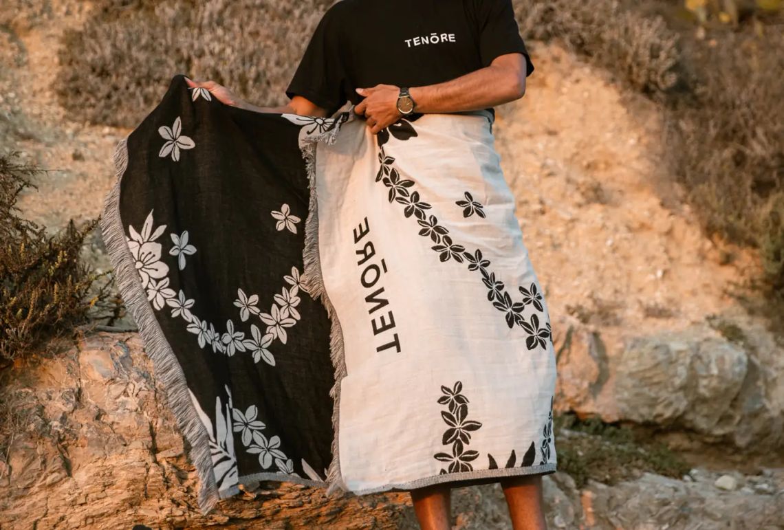 TENŌRE x Slowtide towel blends lei-inspired style with everyday utility