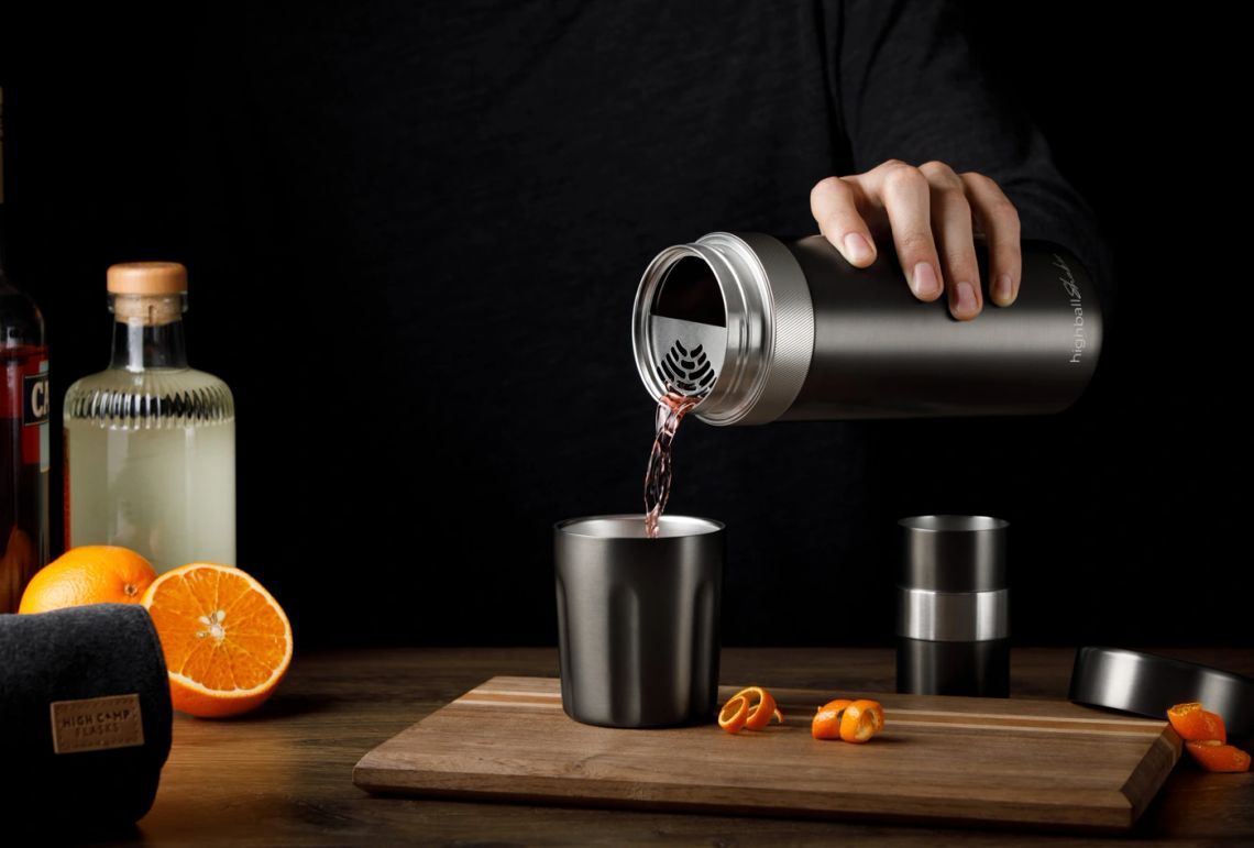 The High Camp Highball Shaker batches cocktails for crowds, not just a glass