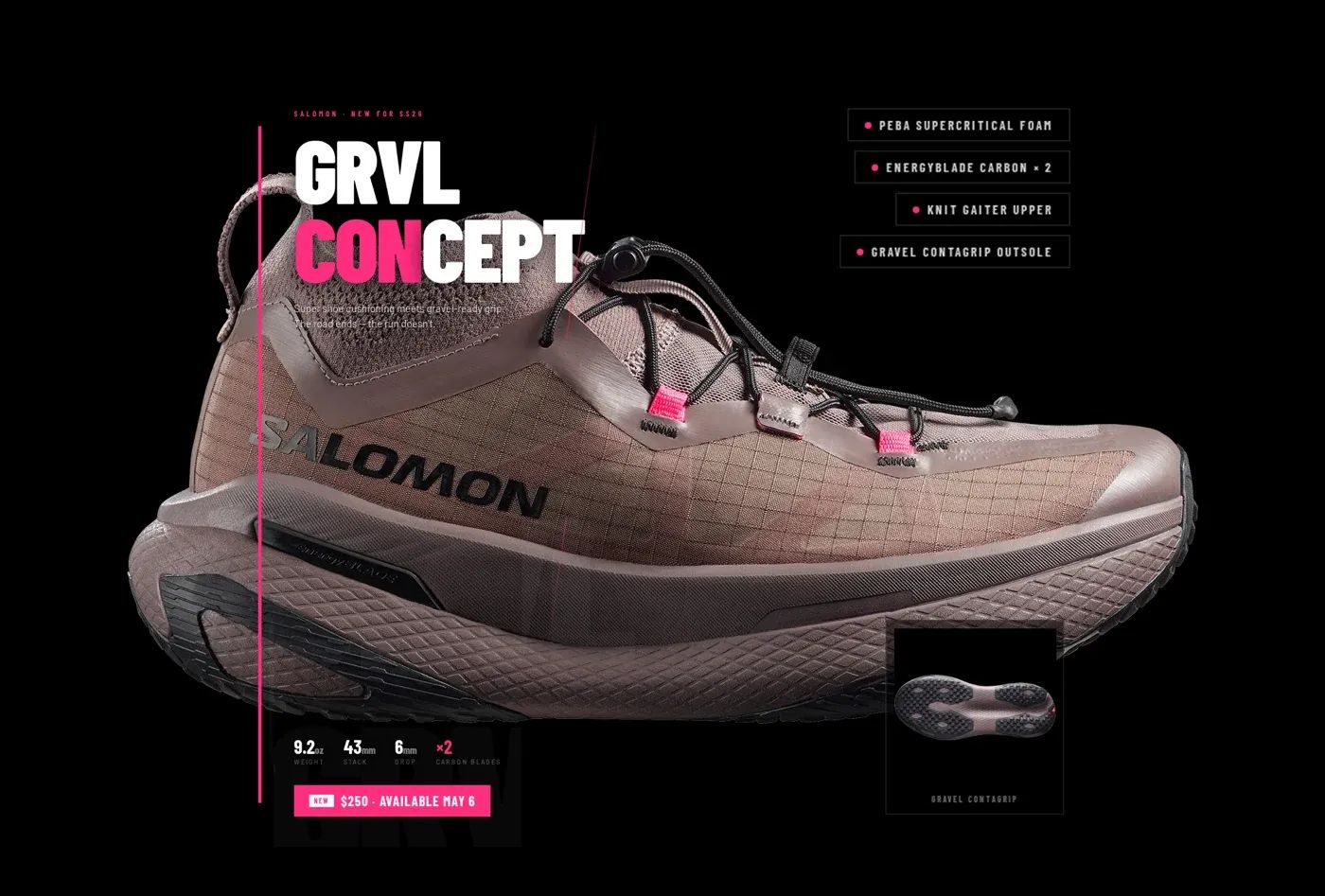 Salomon just launched the GRVL Concept; a super shoe built for when the road runs out