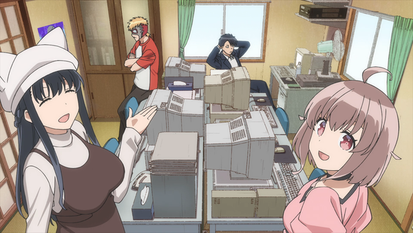 16-Bit Sensation is a manga about making a 90s-2000s bishoujo game. 16-Bit Sensation: Another Layer is an anime that turns into one