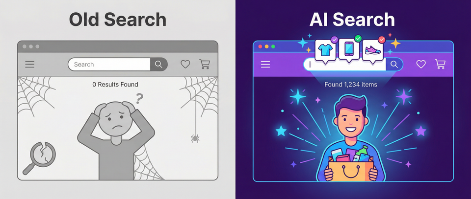 Traditional Search vs. AI Search: Why Old-School Search Bars Are Leaking Money