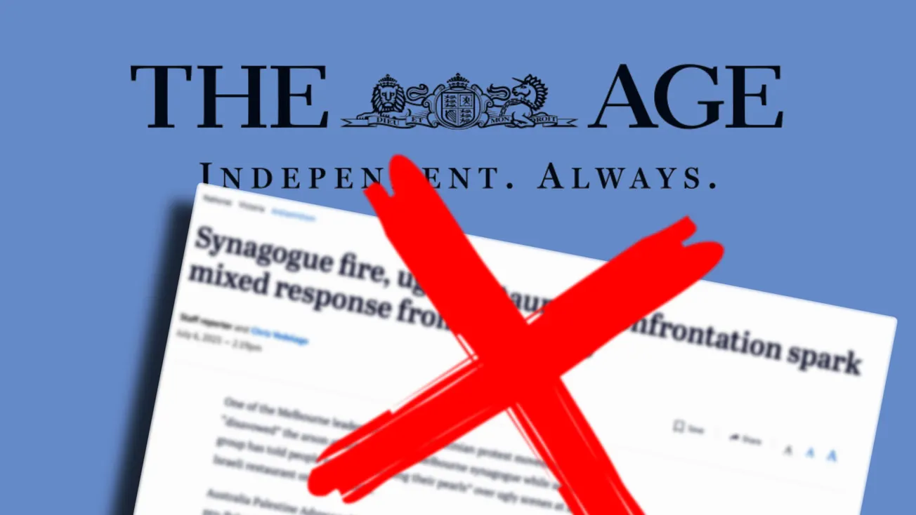 The Age published a factual story about anti-Israel protests. Then they deleted it