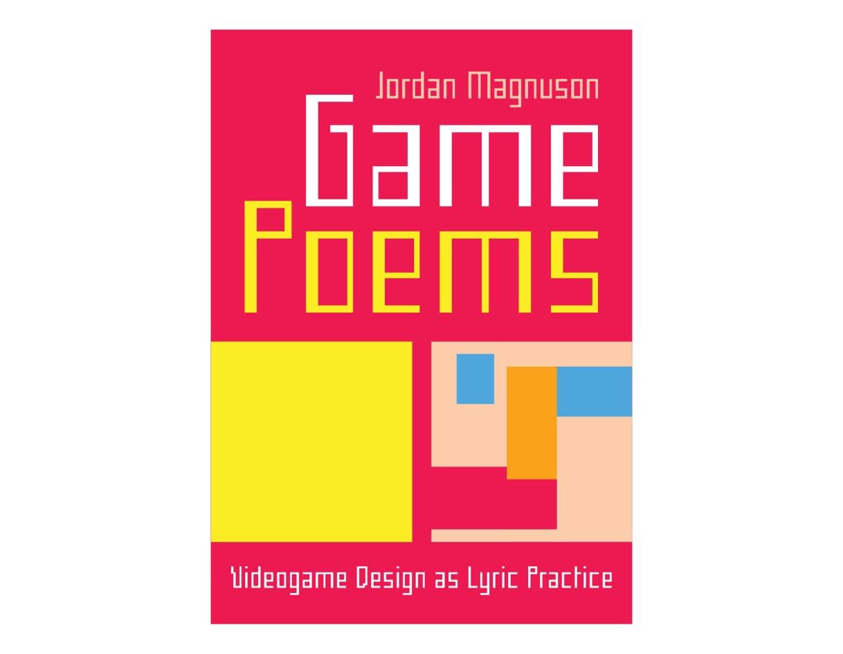 A picture of the abstract cover art for the open source book Game Poems by Jordan Magnuson.