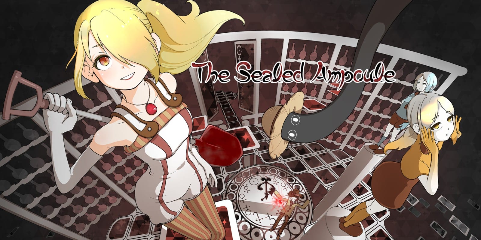 Promo illustration for The Sealed Ampoule featuring Irene Morgan, CAVYHOUSE's recurrent character.