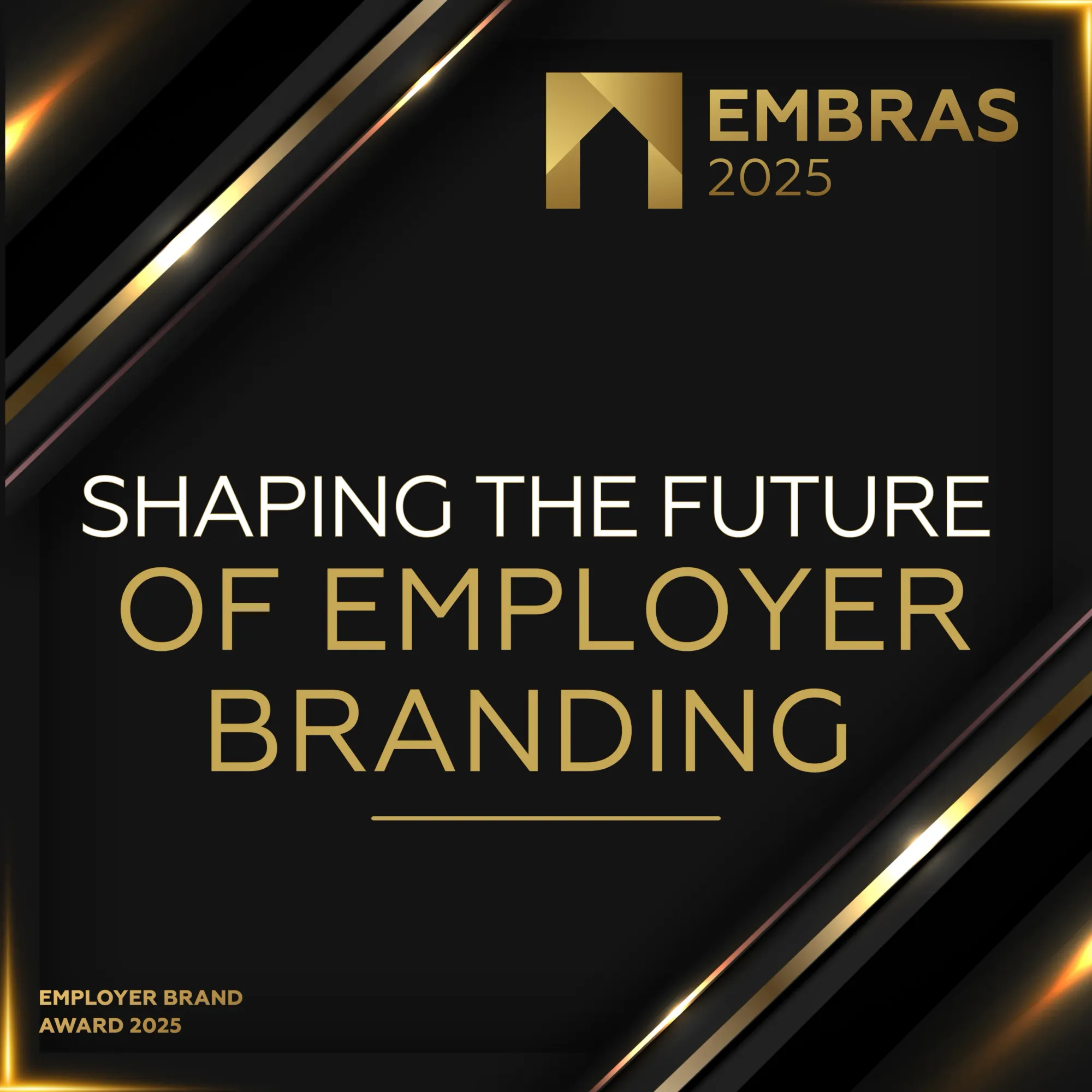 Graphic of EMBRAS 2025 branding with the tagline “Shaping the Future of Employer Branding.”