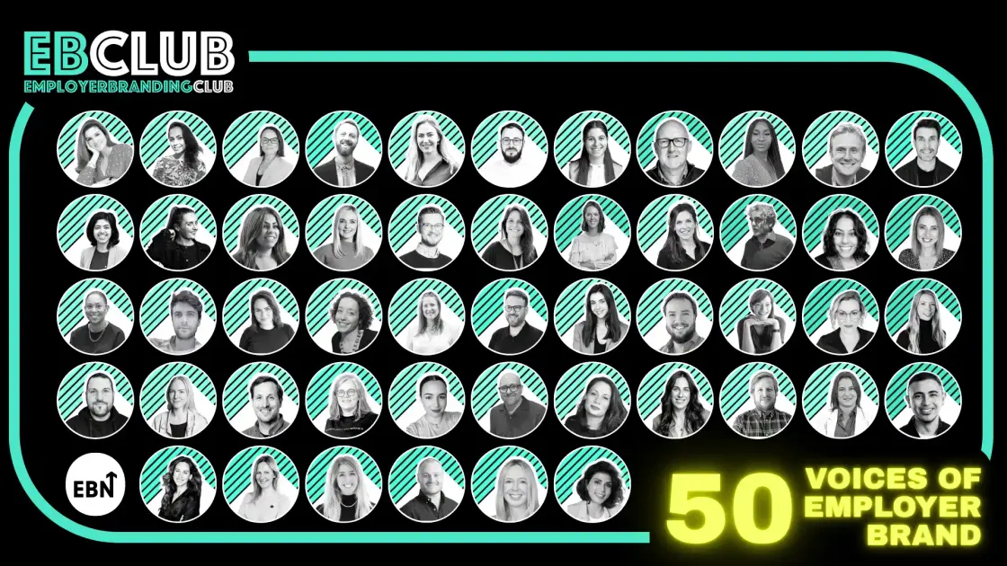EBClub 50 Voices of Employer Brand: grid of 50 headshots celebrating employer branding and talent acquisition professionals