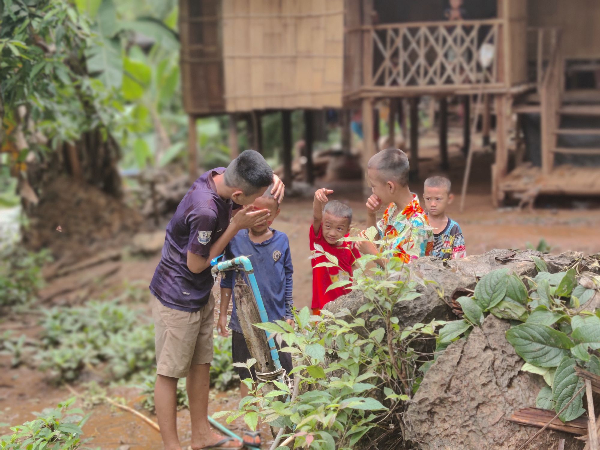 Kids playing at the camp