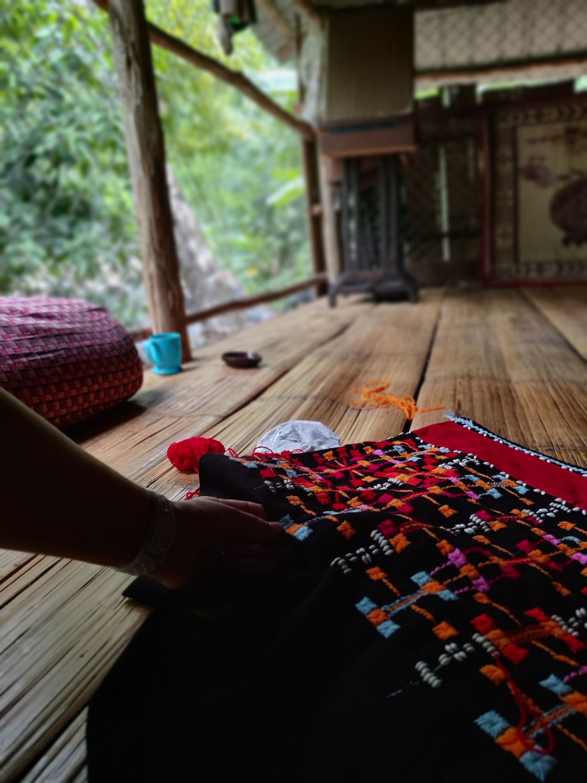 Embroidery done by Naw Say