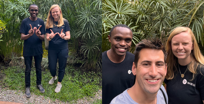 Photo of Watsi's medical partner representative at African Mission Healthcare with Sydney 