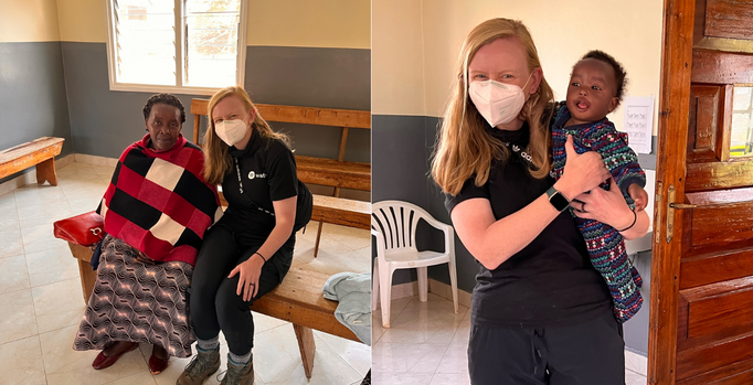 Sydney with Edith Mary on the left and Alexia's happy baby boy on the right.