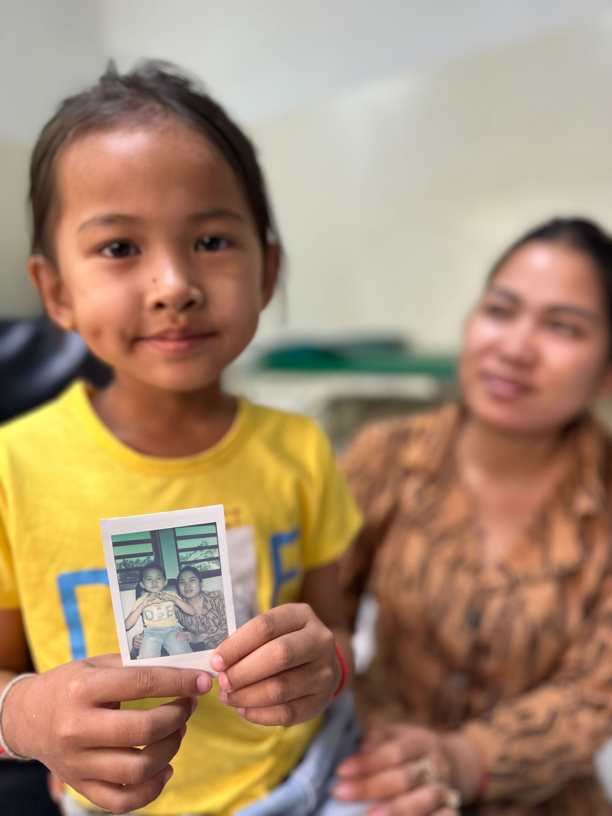 Vanniza was full of joy and already feeling better after her surgery.