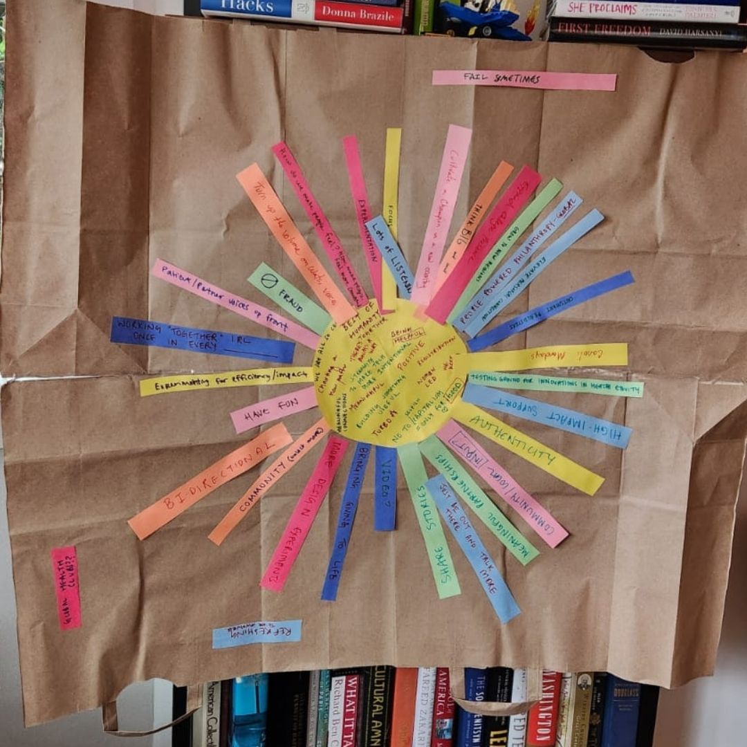 Crafting Team Watsi's own "soul statement" together during our offsite in 2023.