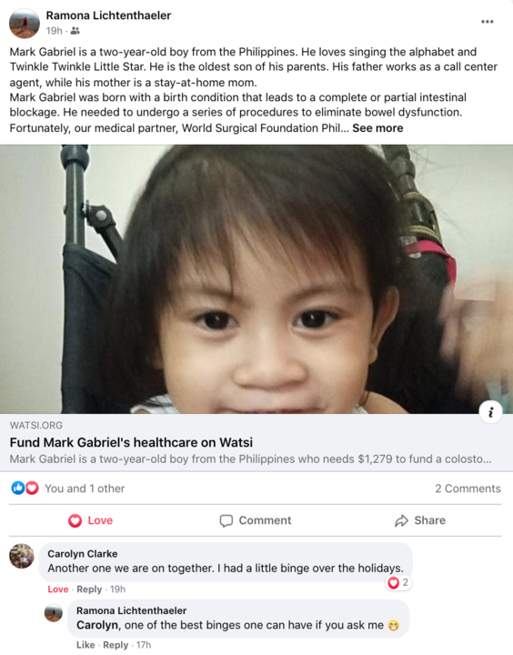 A screenshot of Ramona's campaign 