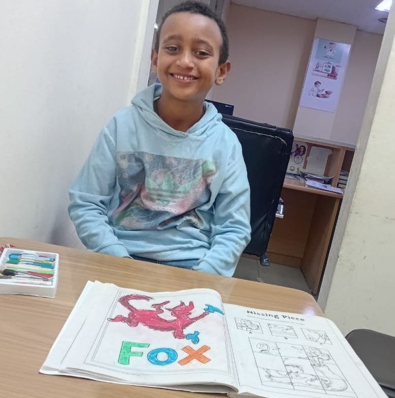 Photo of Elias, seven years post-surgery.