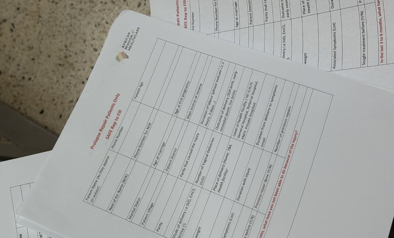 Intake and screening forms that bridge the gap to surgery.
