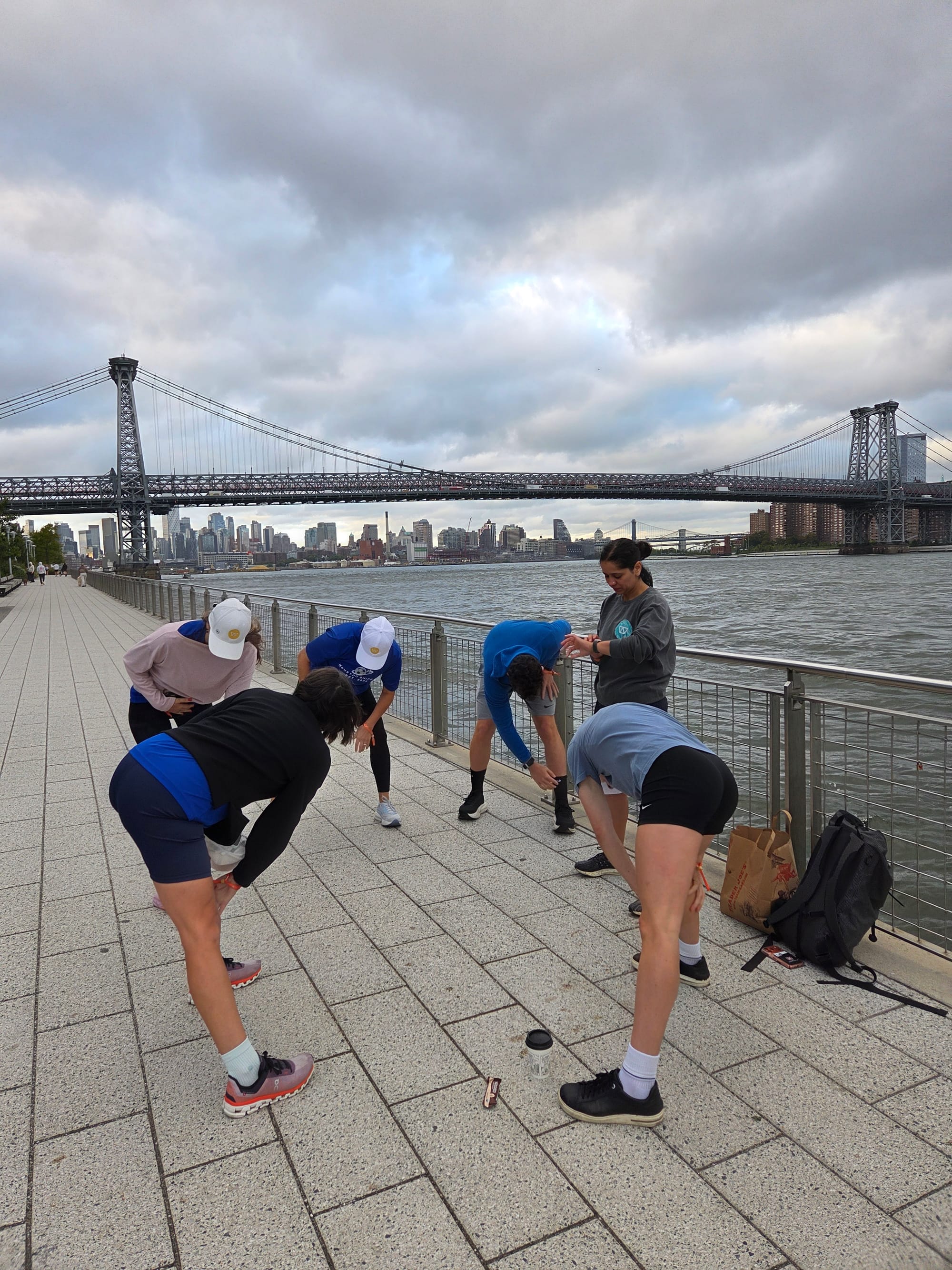 Ella got the group stretching before the run!