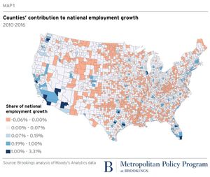 Economic growth by county