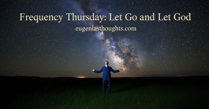 Person standing under a starry sky with arms open, symbolizing surrender and faith in God’s guidance