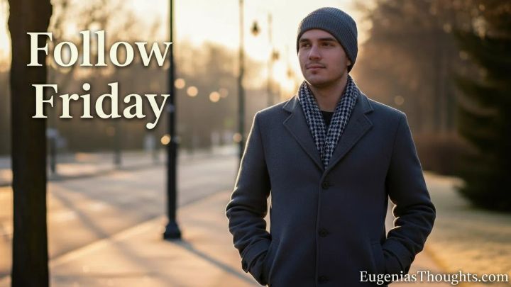 Man in coat and beanie walking on a quiet path at sunrise with “Follow Friday” text, symbolizing following Jesus with peace and discernment in everyday life.