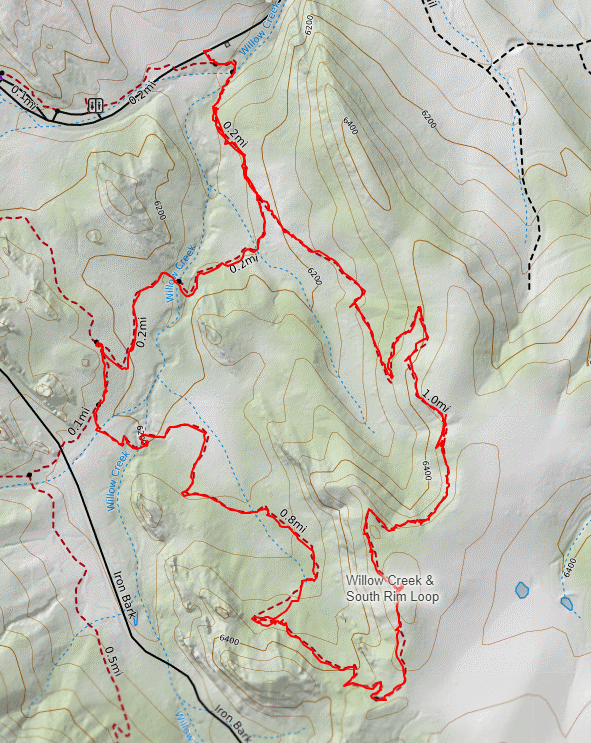 The Willow Creek & South Rim Loop in Roxborough State Park, Colorado.