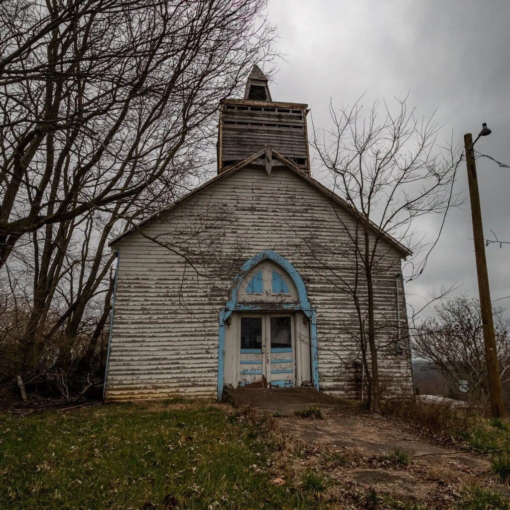 An old forgotten church located somewhere in Northern Kentucky.